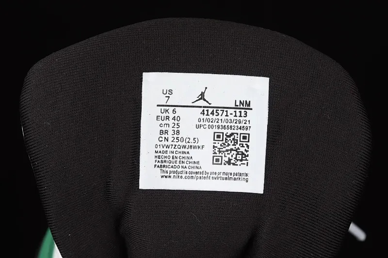 All categories Air Jordan Jordan series basketball shoes Air Jordan 13 G version Air Jordan 13 Retro AJ13 white and green 414571-113